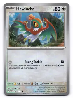 Hawlucha NM 089/131 Sv: Prismatic Evolutions Pokemon TCG Pokeball Holo - Image 1