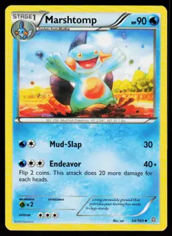 Marshtomp 34/160 Uncommon Primal Clash Pokemon Lightly Played - Image 1