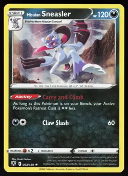 Hisuian Sneasler 093/189 Holo Rare Astral Radiance Pokemon Holo Lightly Played - Image 1