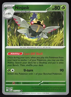 Ninjask 017/132 Uncommon Mega Evolution Pokemon Near Mint - Image 1