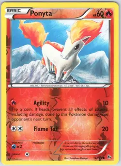 Ponyta 14/106 Common Flashfire Pokemon Reverse Holo NM - Image 1
