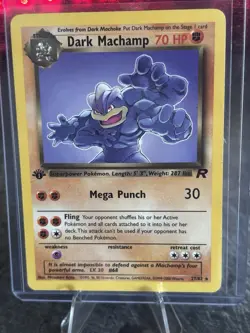 2000 Pokemon Team Rocket - 1st Edition Dark Machamp 27/82 - Ungraded - Image 1
