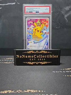 2021 POKEMON INDONESIAN S PROMO KFC CHAKI KIDS MEAL #016 FULL ART/PIKACHU PSA 4 - Image 1