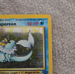 Pokemon TCG Vaporeon 12/64 Jungle Unlimited Holo Rare Stage 1 80HP English - Image 3