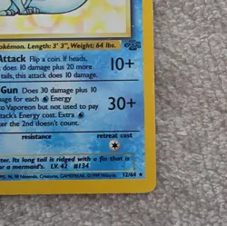 Pokemon TCG Vaporeon 12/64 Jungle Unlimited Holo Rare Stage 1 80HP English - Image 4