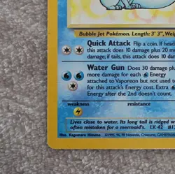Pokemon TCG Vaporeon 12/64 Jungle Unlimited Holo Rare Stage 1 80HP English - Image 5