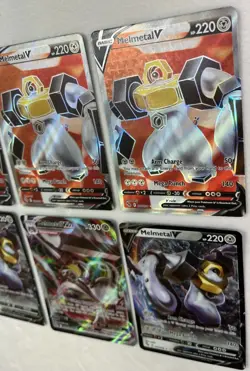 POKEMON TCG 6 Card Lot Of MELMETAL VMAX 048/78 & V 047/78 & V Alternate Art 75 - Image 5