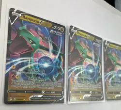 Pokemon Rayquaza V 110/203 Holo Card Lot Of 3 Evolving Skies Ultra Rare TCG - Image 2