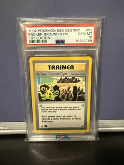 Pokemon - Broken Ground Gym Neo Destiny 1st Edition #92 PSA 10 - Image 1