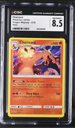 Charizard 3/70 HOLO BLEED CGC 8.5 Pokemon card psa english Dragon Majesty rare - Image 1