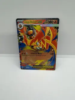 Pokemon Mega Emboar EX Full Art Holo 031/217 Stage 2 HP 380 Fire Pokemon TCG - Image 1