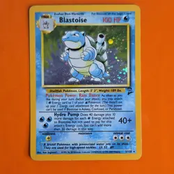 Pokemon TCG Blastoise 002/130 Base Set 2 Holo Rare 2000 English 100 HP - Image 1