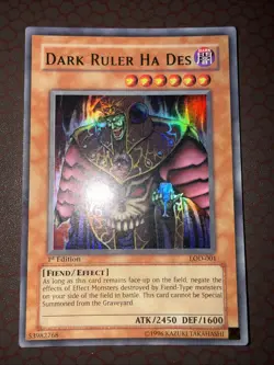 Yu-Gi-Oh! Dark Ruler Ha Des -LOD-001- Ultra Rare- 1st Edition LP! - Image 1