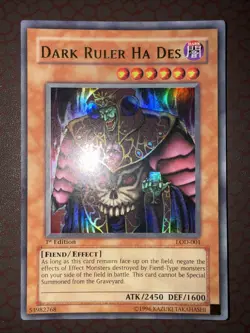 Yu-Gi-Oh! Dark Ruler Ha Des -LOD-001- Ultra Rare- 1st Edition LP! - Image 2