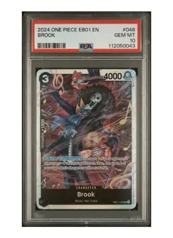ONE PIECE ENGLISH EB01 EXTRA BOOSTER MEMORIAL COLLECTION #046 BROOK SR PSA 10 - Image 1