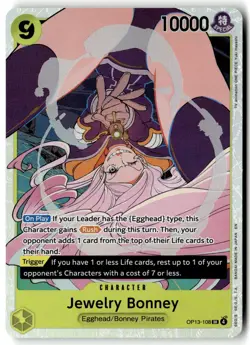 Jewelry Bonney (108) OP13-108 Super Rare Carrying On His Will One Piece NM - Image 1