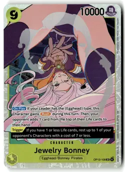 Jewelry Bonney (108) OP13-108 Super Rare Carrying On His Will One Piece NM - Image 1