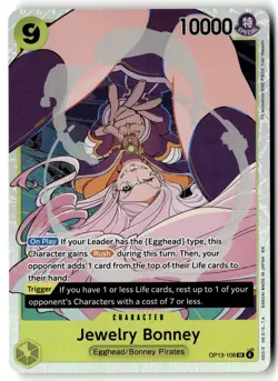 Jewelry Bonney (108) OP13-108 Super Rare Carrying On His Will One Piece NM - Image 1