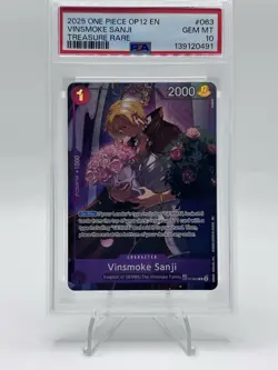 One Piece OP12 Legacy of the Master - Vinsmoke Sanji - OP10-063 TR - PSA 10 - Image 1