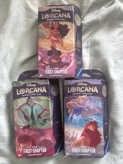 Disney Lorcana The First Chapter Set Of 3 Starter Decks Sealed - Image 1