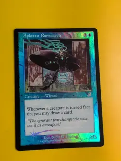 Aphetto Runecaster. Wizard MTG Card.Scourge. Old Border FOIL. - Image 1