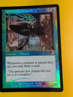 Aphetto Runecaster. Wizard MTG Card.Scourge. Old Border FOIL. - Image 3