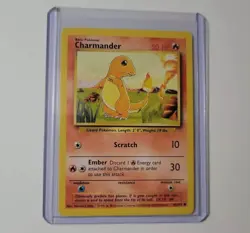 Pokemon Card Charmander Base Set 46/102 Common Unlimited LP-NM - Image 1