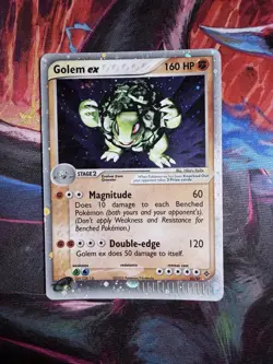 Pokemon E Reader Golem EX Holo Card Dragon 91/97 2003 LP - Image 1