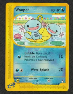 Wooper 117/147 Aquapolis 2002 Pokemon Card Non-Holo WOTC Scans Included - Image 1