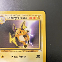 Lt. Surge's Raichu 28/132 1st Edition Gym Heroes Regular LP - Pokemon Card - Image 3