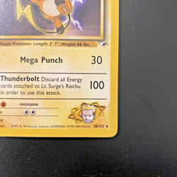 Lt. Surge's Raichu 28/132 1st Edition Gym Heroes Regular LP - Pokemon Card - Image 4