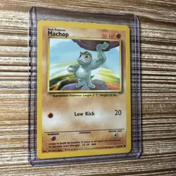 Pokemon Card WOTC Machop 52/102 Base Set 1999 Vintage Unlimited LP-NM - Image 1
