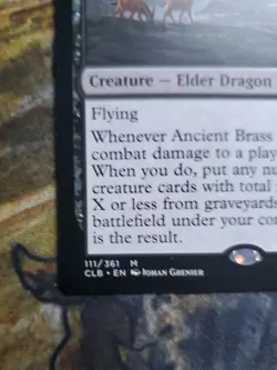 MTG Magic the Gathering Ancient Brass Dragon CLB - Image 2