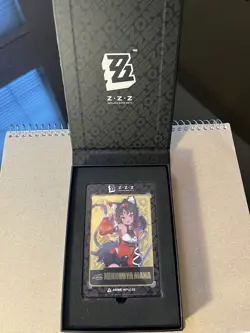 Gold Zenless Zone Zero Nekomiya Mana Metal Card ZZZ Anime Impulse Pack - Image 1