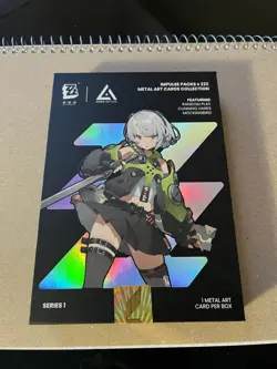 Gold Zenless Zone Zero Nekomiya Mana Metal Card ZZZ Anime Impulse Pack - Image 2