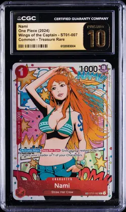 2024 ONE PIECE WINGS OF THE CAPTAIN COMMON - TREASURE RARE NAMI CGC 10 PRISTINE - Image 1