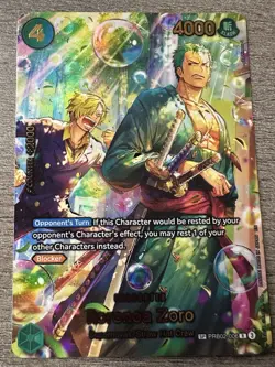 Roronoa Zoro One Piece Azure Sea’s Seven PRB02-006 Foil Alternate Art Bubble SP - Image 1
