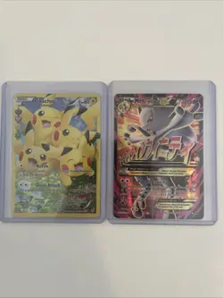 M Mewtwo Ex 160/162 and Pikachu Rc29 Pokemon Card Lot NM - Image 1