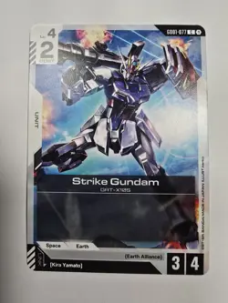 Gundam Card Game Singles GD01-077 C Strike Gundam New Type Rising - Image 1