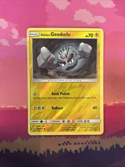 Pokemon Card Alolan Geodude Guardians Rising Reverse Holo 40/145 Near Mint - Image 1