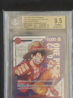 One Piece Monkey.D.Luffy - ST21-014 Treasure Pack 3rd Anniversary BGS 9.5 - Image 5