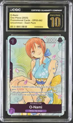 2025 ONE PIECE O-NAMI DASH PACK PROMO OP05-062 CGC 10 PRISTINE - Image 1