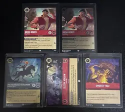 Disney Lorcana The Legend of Sleepy Hollow Theme 5 Card Lot Brom Bones/Headless - Image 1