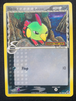 Pokemon Card Natu 55/101 EX Dragon Frontiers STAMPED Reverse Holo (LP) - Image 1