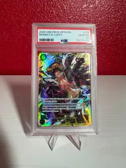 PSA 10 Monkey D. Luffy OP10-118 SEC One Piece Card Game 2025 GEM MINT #118 - Image 1