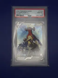 Garchomp V PSA 10 English Pokemon Card TG23 Astral Radiance 2022 Cynthia Alt Art - Image 1