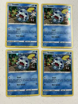 Awesome Pokemon Card Sobble X4 Black Star Promo Holo SWSH073 NM/MINT - Image 1