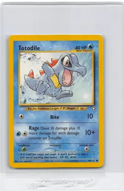 Totodile 80/111 - UNLIMITED - Neo Genesis - VINTAGE WOTC Pokemon CARD - NM - Image 1