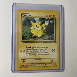 Pikachu Pokemon Card 60/64 Vintage Jungle Unlimited LP-NM - Image 1