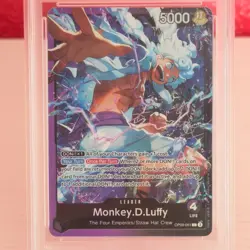 PSA 10 Monkey D Luffy #061 2025 One Piece ST26 GEM MINT Leader Card Slab - Image 3